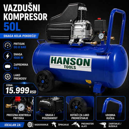 HANSON KOMPRESOR 50L SA DVA IZLAZA