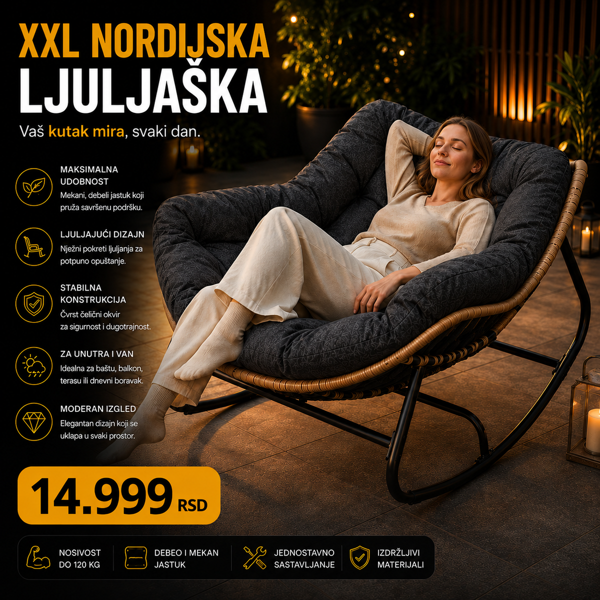 XXL NORDIJSKA LJULJAŠKA