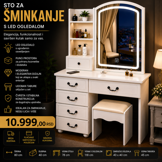 STO ZA ŠMINKANJE "ELISSE"