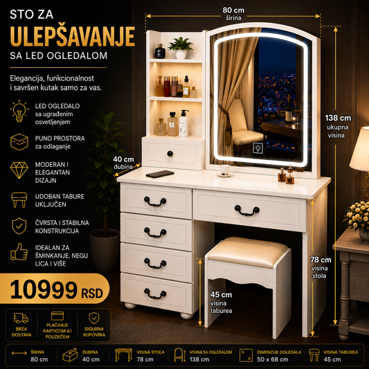 STO ZA ŠMINKANJE "ELISSE"