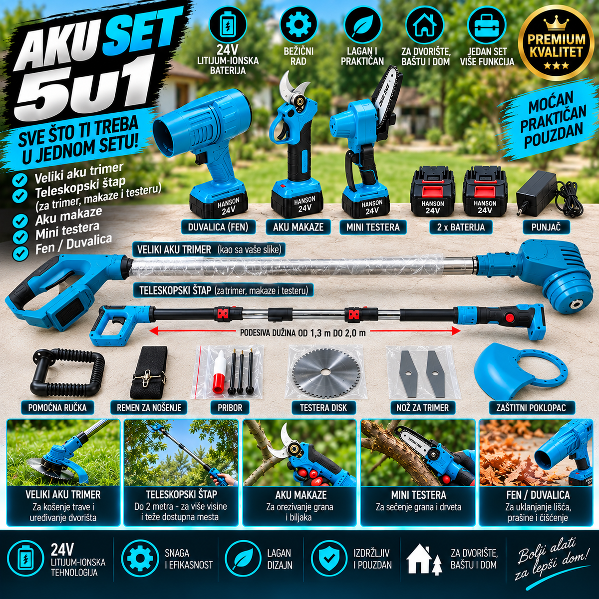 AKU BAŠTENSKI SET 5U1