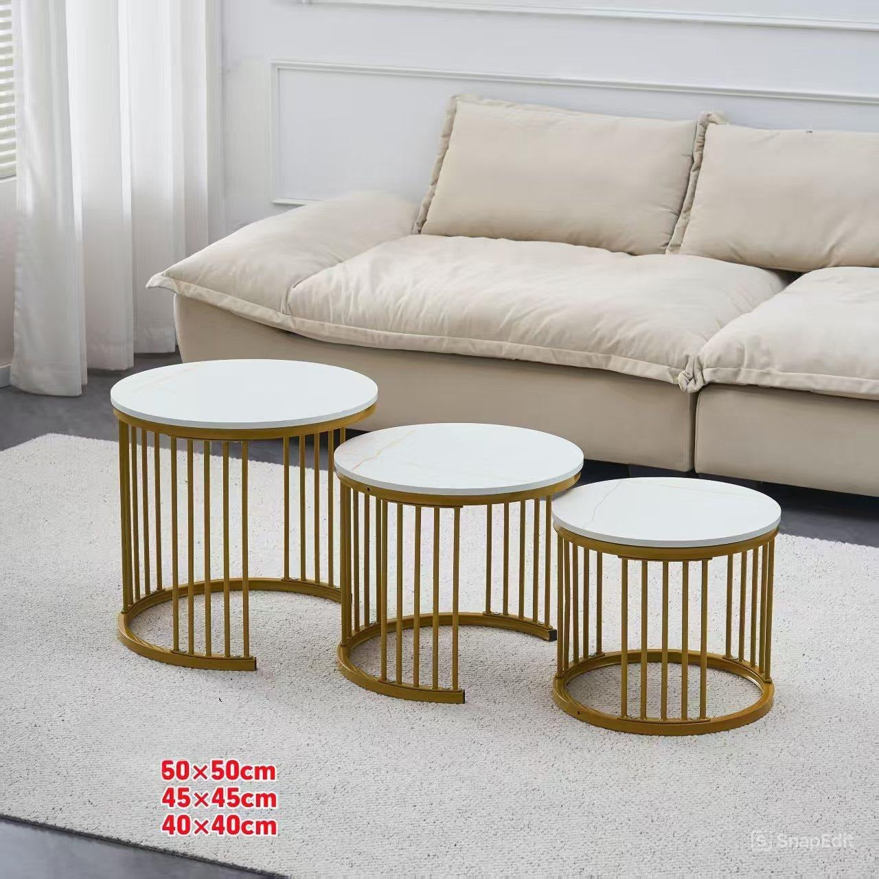 STOLIĆI ZA KAFU IMITACIJA MERMERA"MILANO"- 3 KOMADA