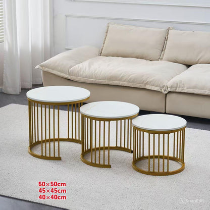 STOLIĆI ZA KAFU IMITACIJA MERMERA"MILANO"- 3 KOMADA