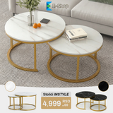 STOLIĆI ZA KAFU IMITACIJA MERMERA "INSTYLE" -2 KOMADA