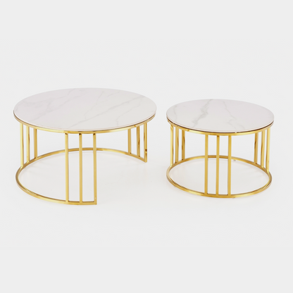 STOLIĆI ZA KAFU IMITACIJA MERMERA "MILANO"- 2 KOMADA