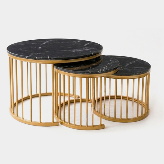 STOLIĆI ZA KAFU IMITACIJA MERMERA"MILANO"- 3 KOMADA