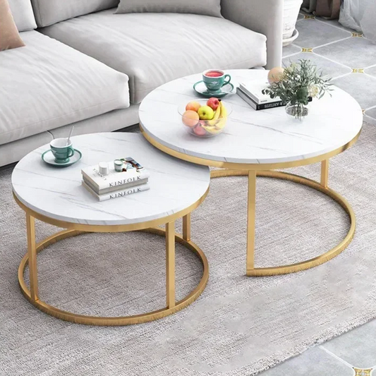 STOLIĆI ZA KAFU IMITACIJA MERMERA "INSTYLE" -2 KOMADA