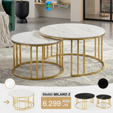 STOLIĆI ZA KAFU IMITACIJA MERMERA "MILANO"- 2 KOMADA