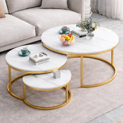 STOLIĆI ZA KAFU IMITACIJA MERMERA"MILANO"- 3 KOMADA